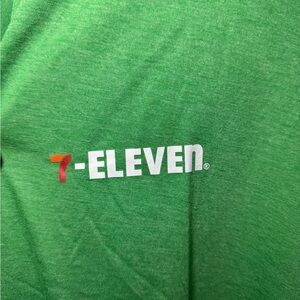 NWOT 7-eleven Brand Store Logo T Shirt Green Long Sleeve Shirt Mens Size 3X
